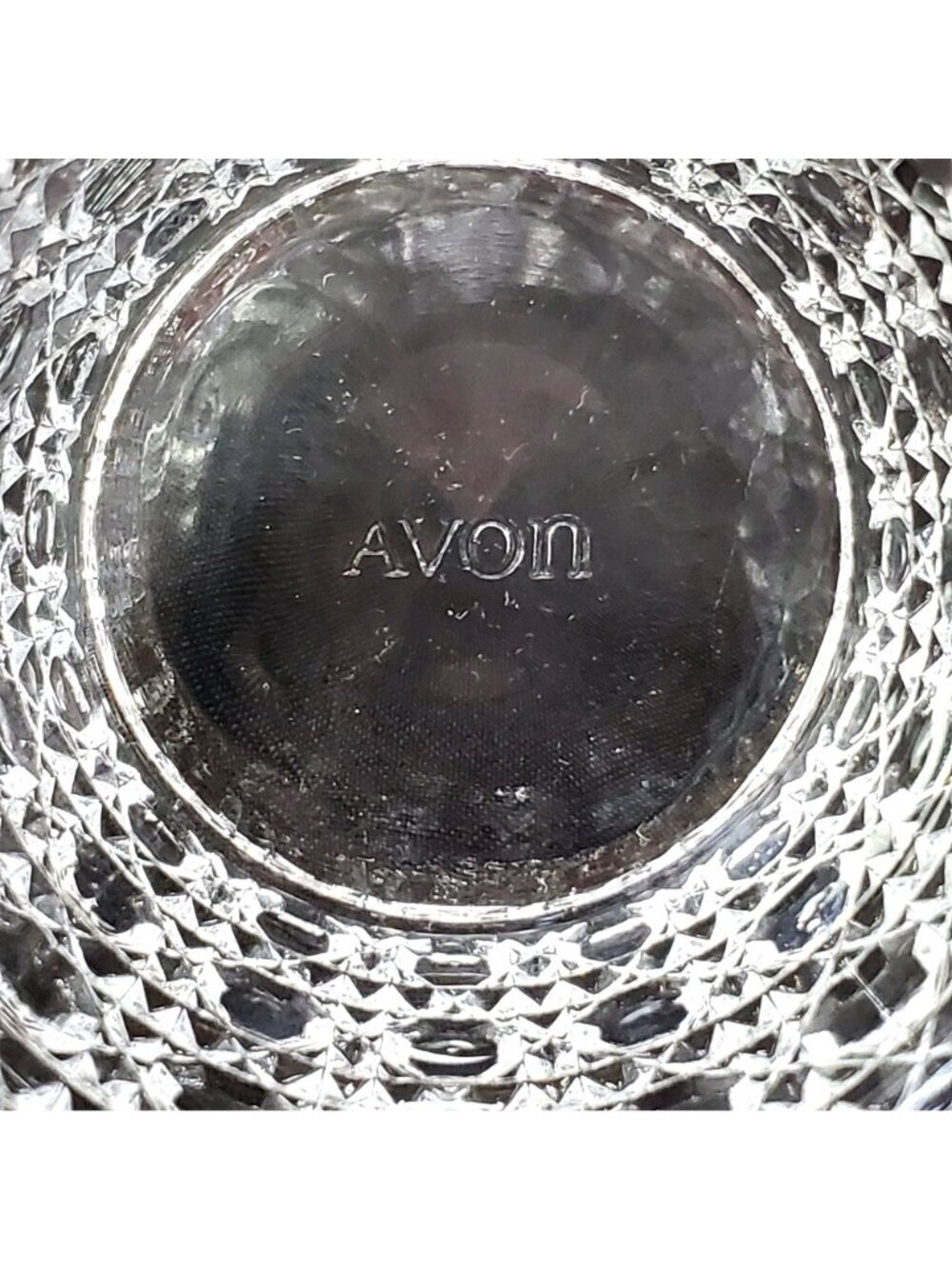 VTG GLOWS Avon Fostoria Exclusive Glass Basket 1970s GLOWS Missing handle - Picture 4 of 13